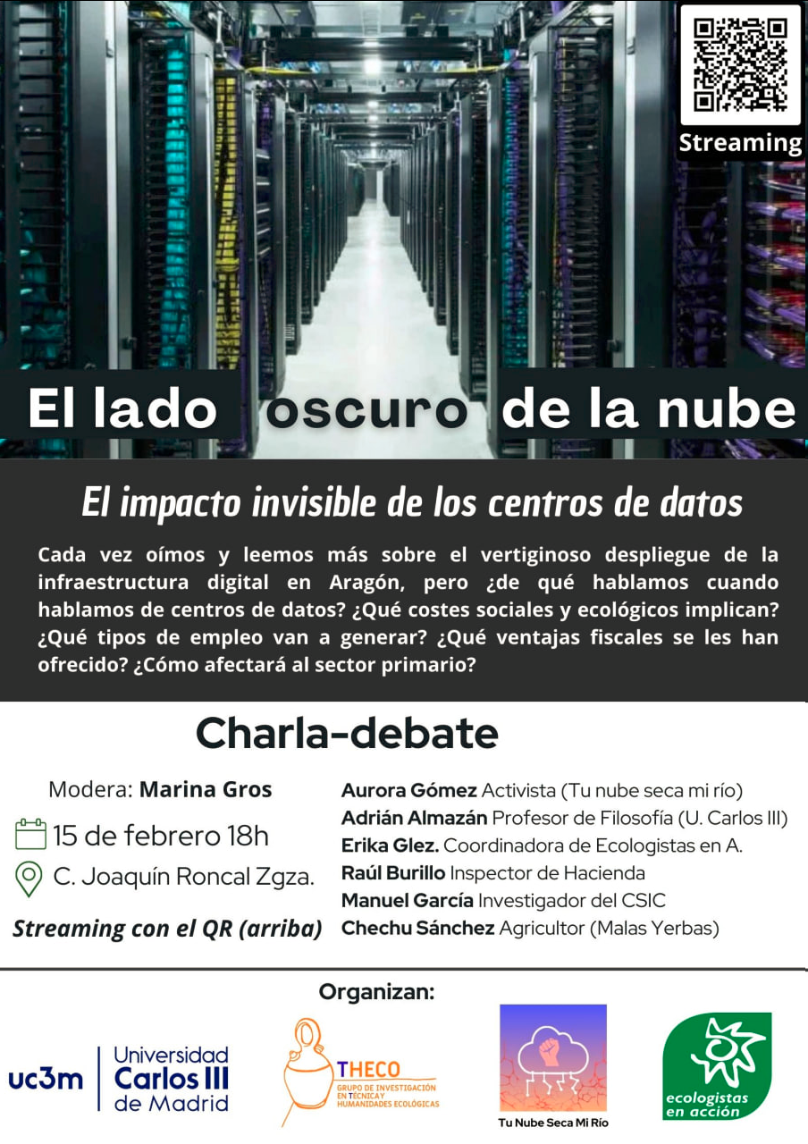 Estaremos en Zaragoza – El lado oscuro de la Nube – 15 Febrero