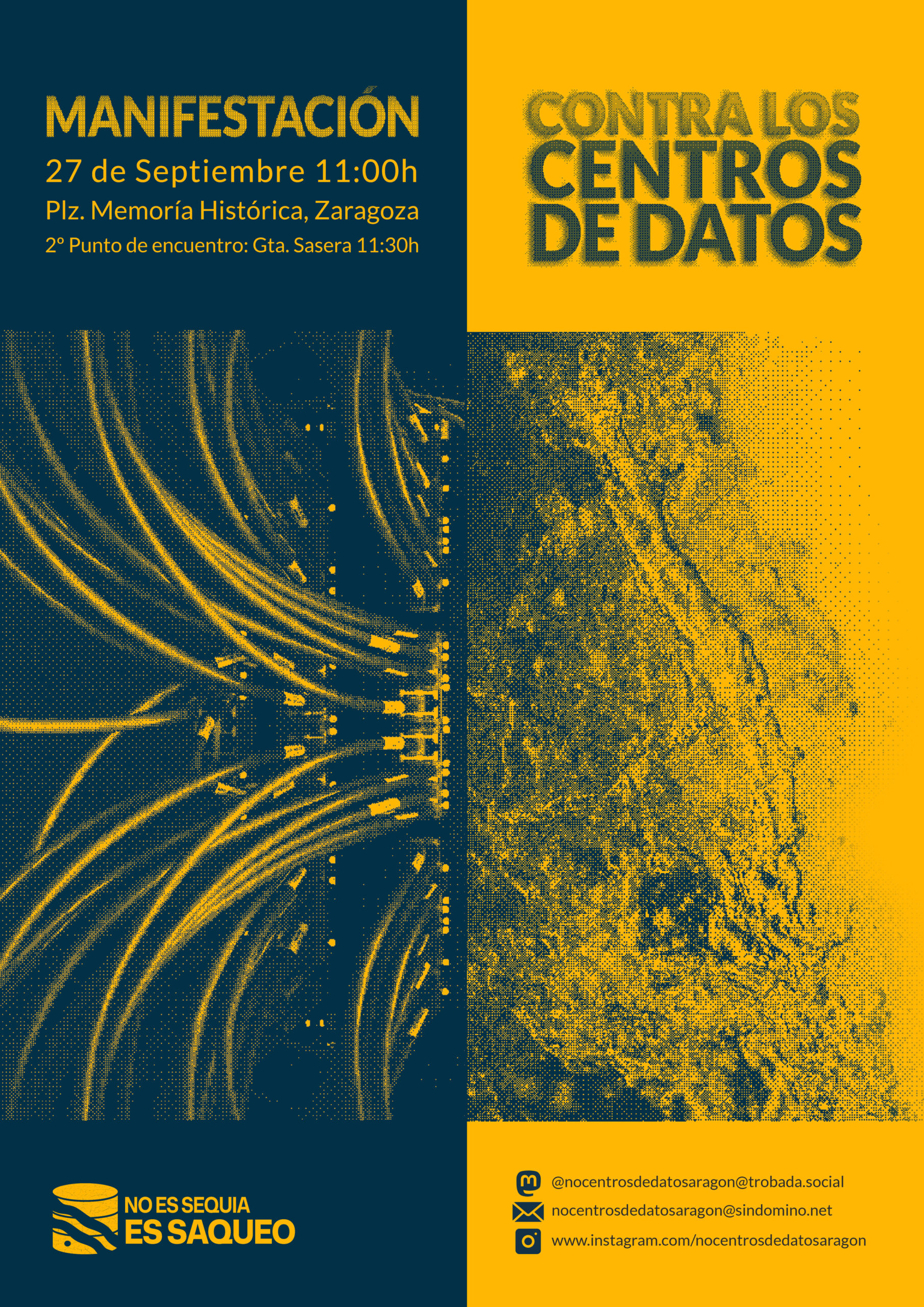 Manifestación histórica contra los centros de datos en España – No es sequía es saqueo