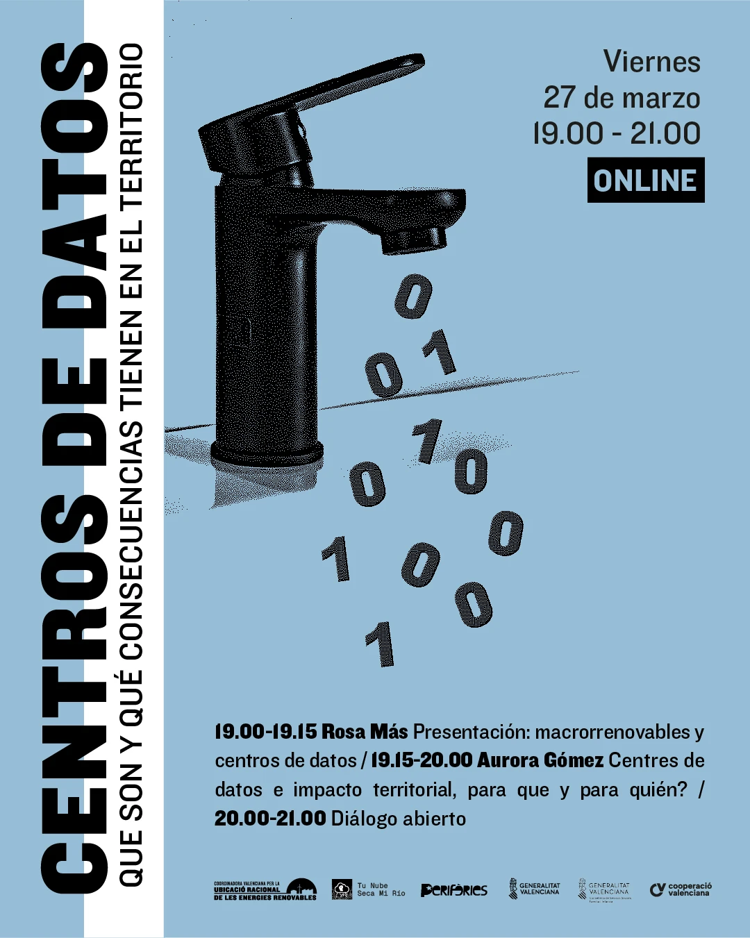 Charla Online el día 27 de Marzo a las 19:00 sobre centros de datos e impactos de estos